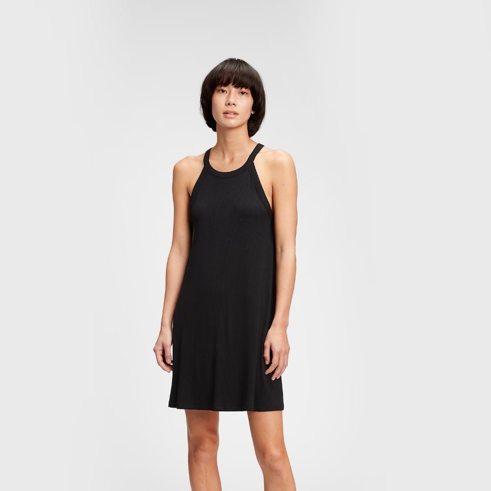 Gap Halter-Neck Mini Swing Dress